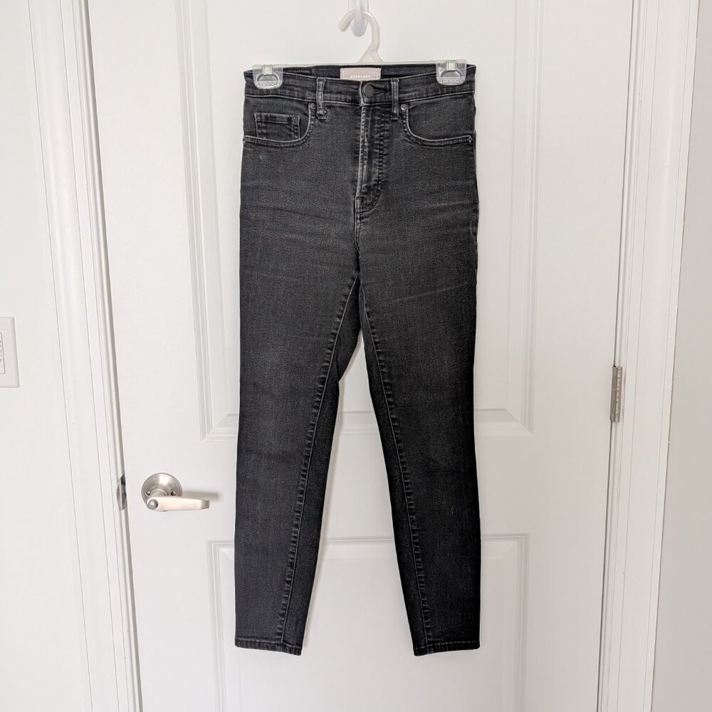 Everlane High Rise Skinny Washed Black Jeans size 27 - Picture 11 of 12